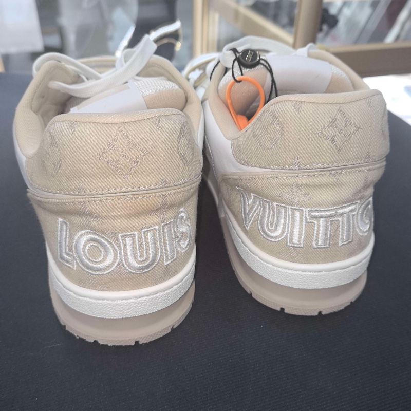 98新Lv/路易威登  Trainer魔術貼奶茶色男款，44碼，無附件一-2