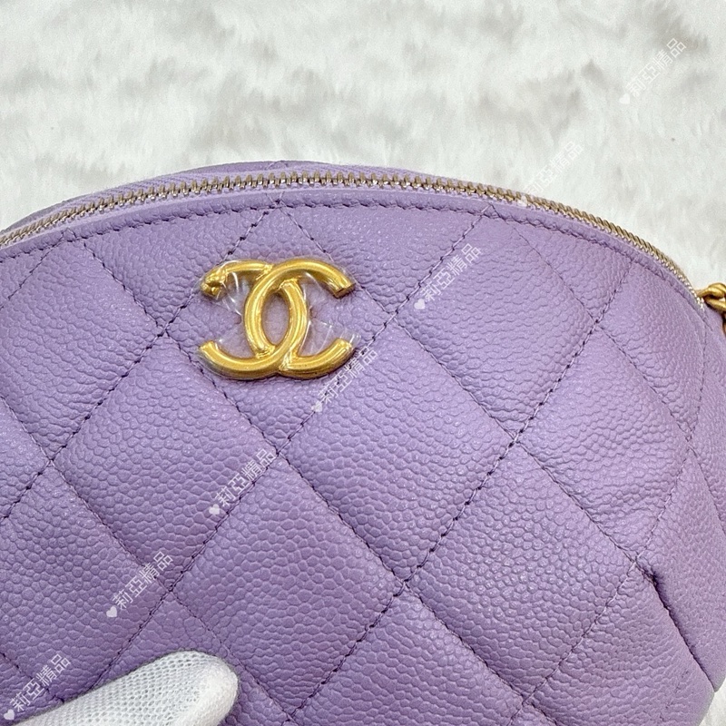 莉亞精品♡ Chanel 愛心調節胸包 紫色 二手美包-12