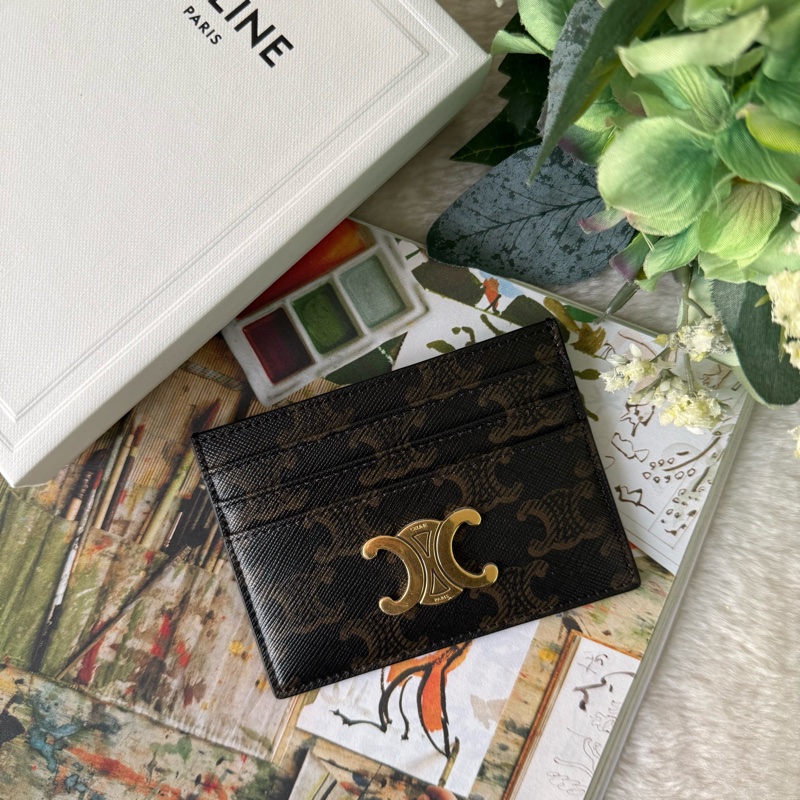 TRIOMPHE 滿版標誌6卡名片/卡片夾(棕褐色)-0