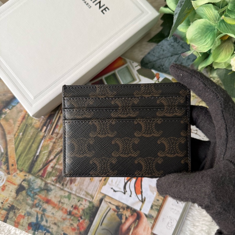 TRIOMPHE 滿版標誌6卡名片/卡片夾(棕褐色)-3