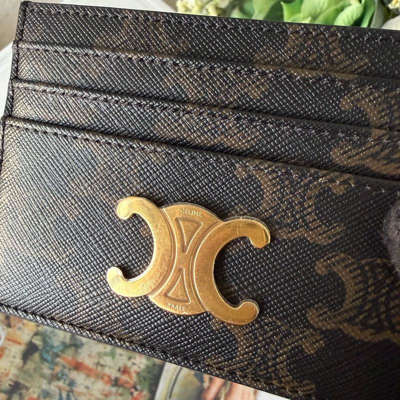 TRIOMPHE 滿版標誌6卡名片/卡片夾(棕褐色)-7