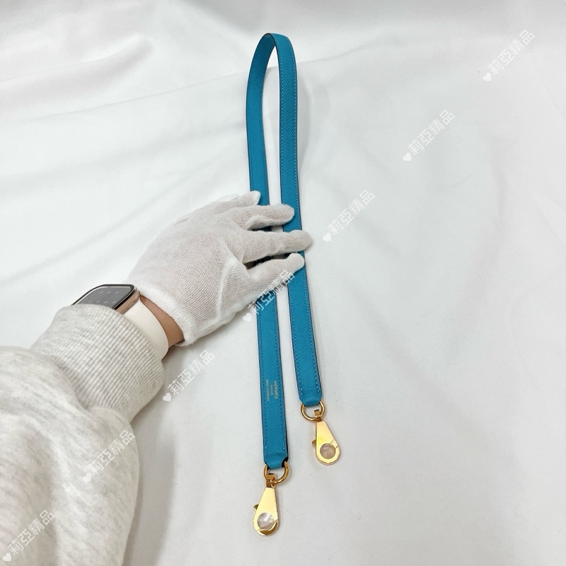 莉亞精品♡ Hermes Bolide 30水藍D 刻 二手美包-14