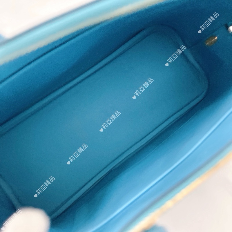 莉亞精品♡ Hermes Bolide 30水藍D 刻 二手美包-17
