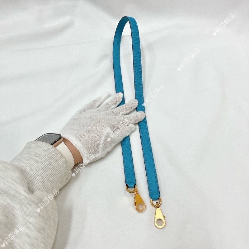 莉亞精品♡ Hermes Bolide 30水藍D 刻 二手美包-19