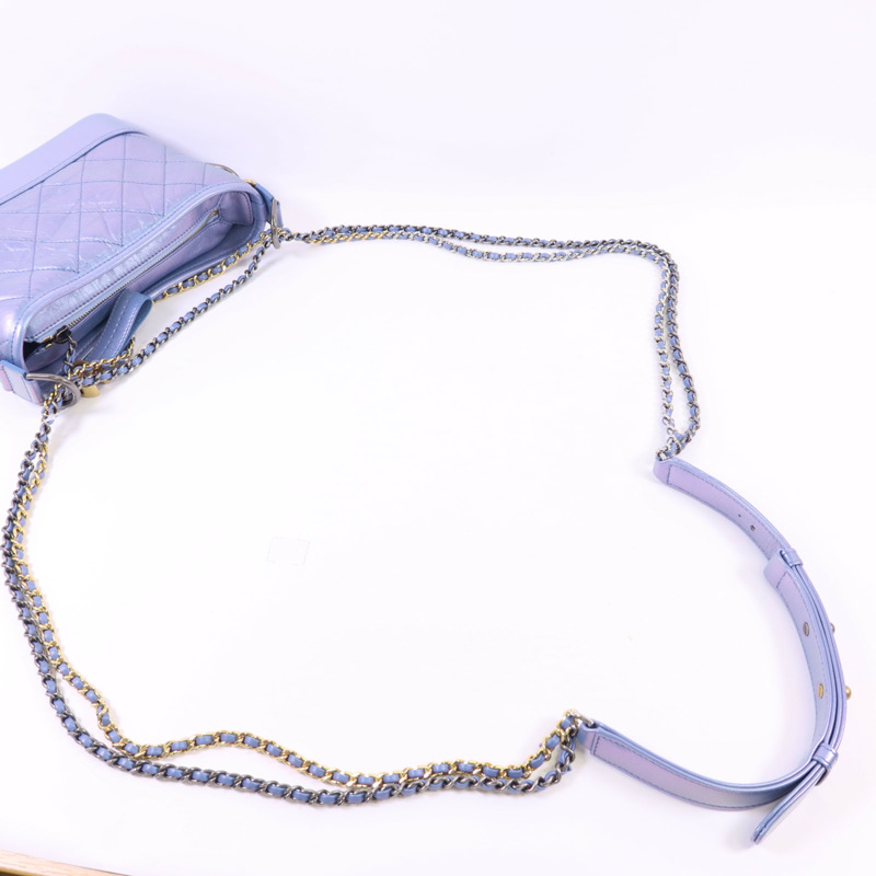 CHANEL 牛皮皮革Gabrielle Small鏈帶肩背袋-4