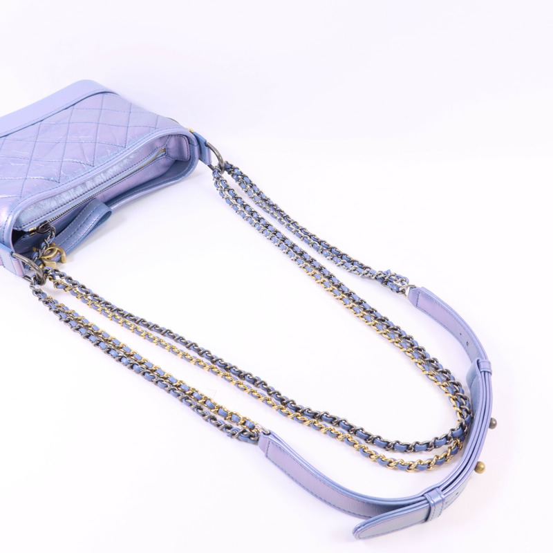 CHANEL 牛皮皮革Gabrielle Small鏈帶肩背袋-5