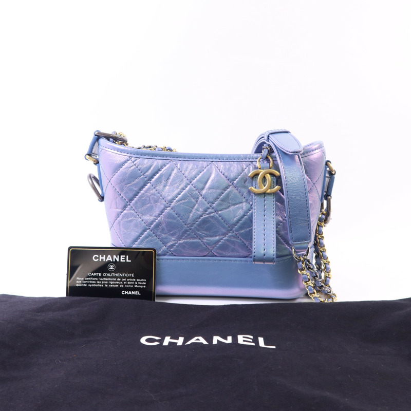 CHANEL 牛皮皮革Gabrielle Small鏈帶肩背袋-16