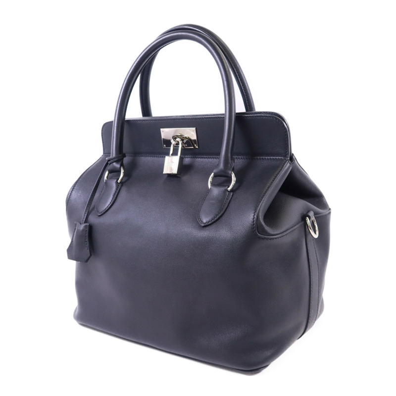 HERMES Swift皮革Toolbox 26銀扣手挽肩背兩用袋-1