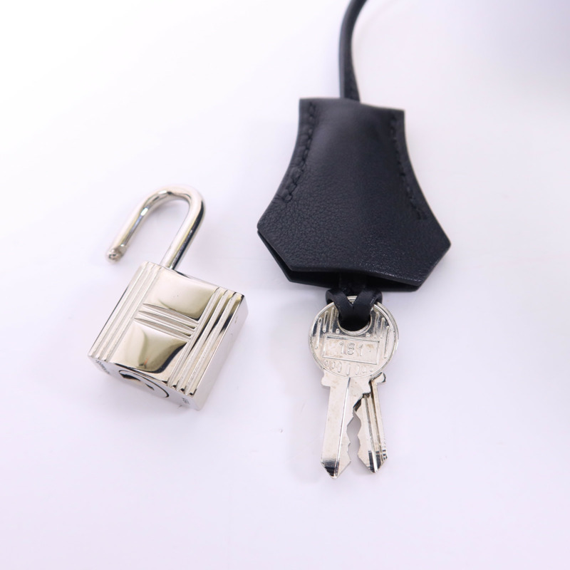 HERMES Swift皮革Toolbox 26銀扣手挽肩背兩用袋-10