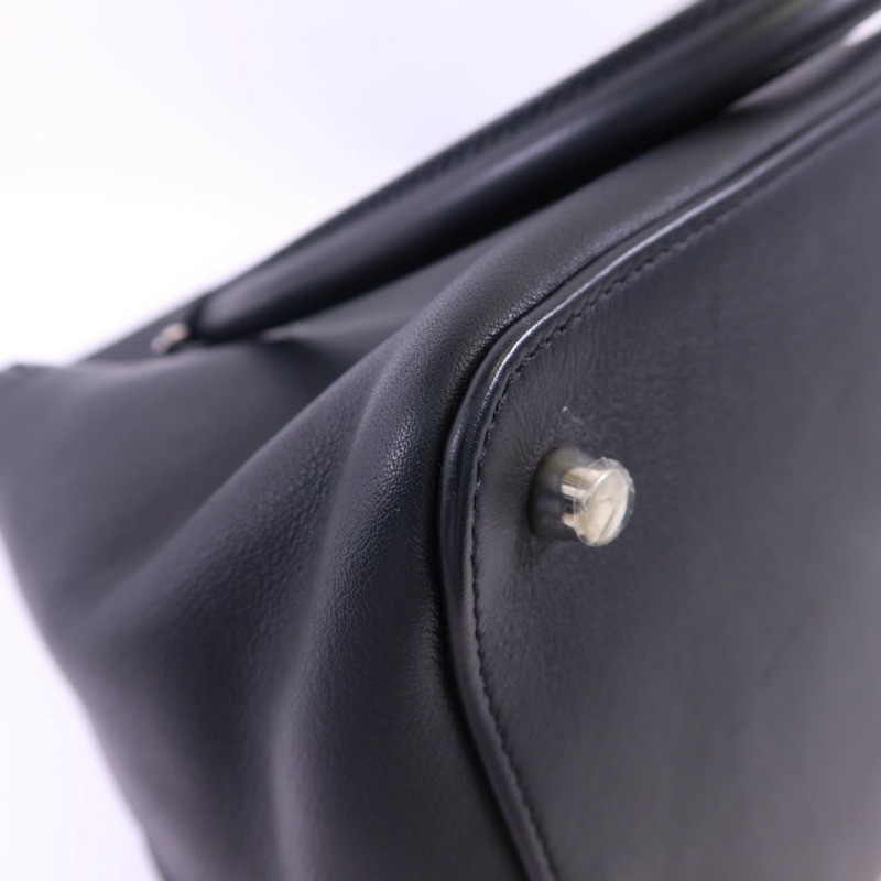 HERMES Swift皮革Toolbox 26銀扣手挽肩背兩用袋-13