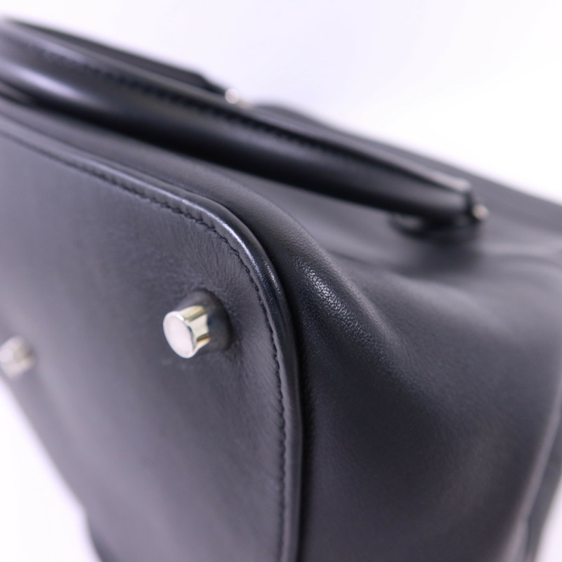 HERMES Swift皮革Toolbox 26銀扣手挽肩背兩用袋-14