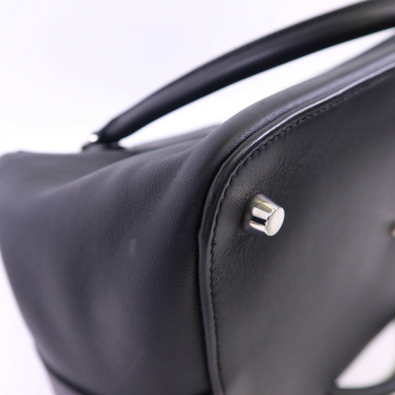 HERMES Swift皮革Toolbox 26銀扣手挽肩背兩用袋-15