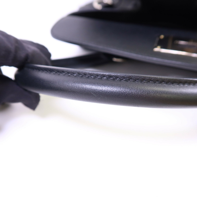 HERMES Swift皮革Toolbox 26銀扣手挽肩背兩用袋-20