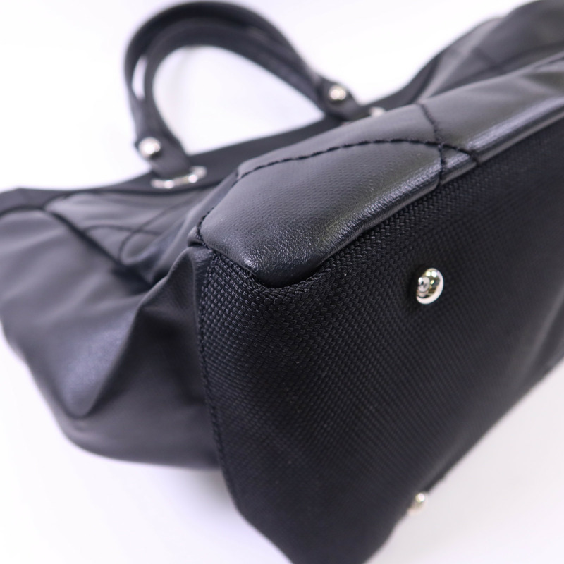 CHANEL 塗層帆布/尼龍Paris Biarritz Tote銀扣手挽袋-13