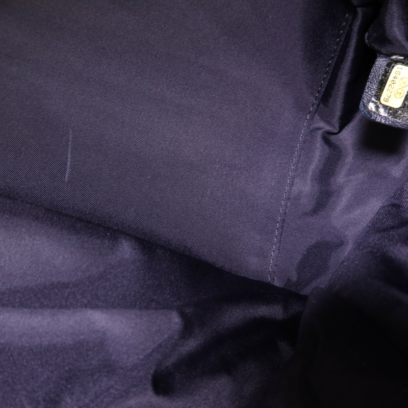 CHANEL 塗層帆布/尼龍Paris Biarritz Tote銀扣手挽袋-16