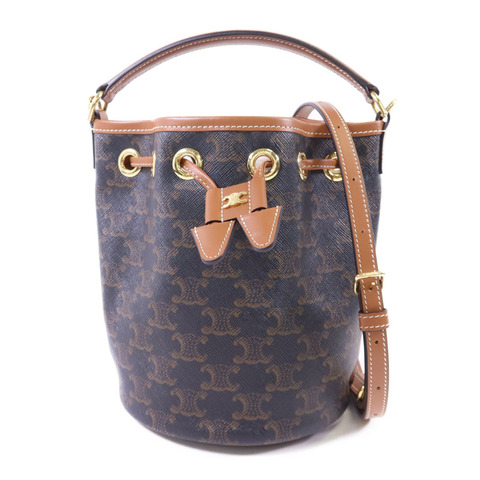 CELINE 塗層帆布Teen Clara金扣手挽肩背兩用袋