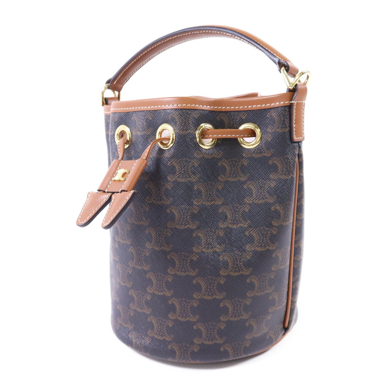 CELINE 塗層帆布Teen Clara金扣手挽肩背兩用袋-1