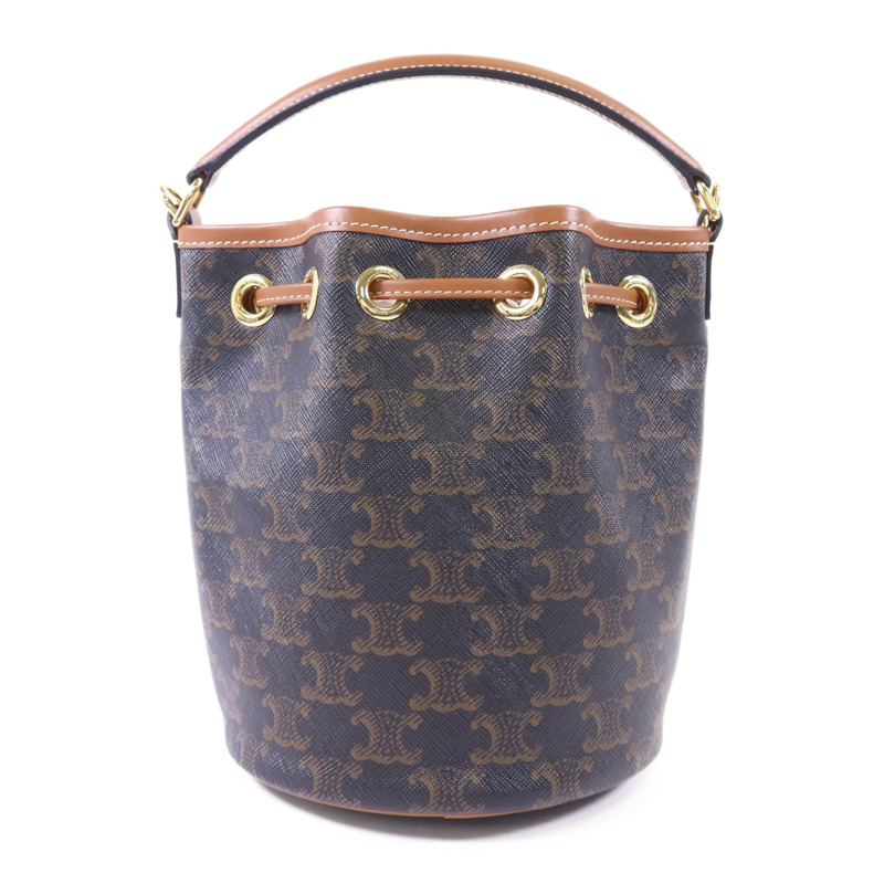 CELINE 塗層帆布Teen Clara金扣手挽肩背兩用袋-2