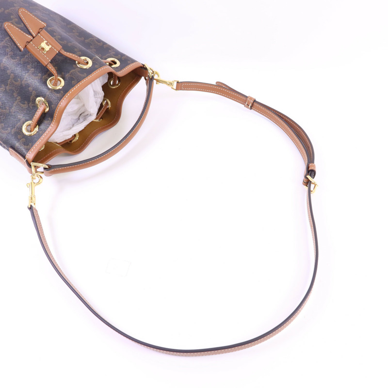 CELINE 塗層帆布Teen Clara金扣手挽肩背兩用袋-4