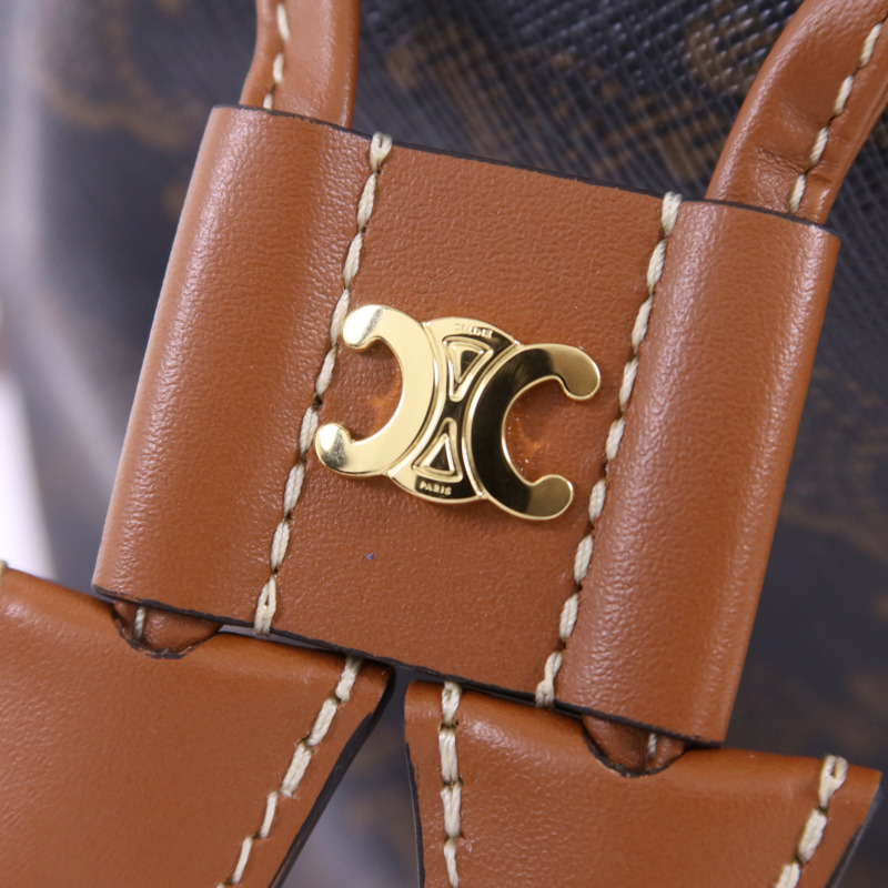 CELINE 塗層帆布Teen Clara金扣手挽肩背兩用袋-8