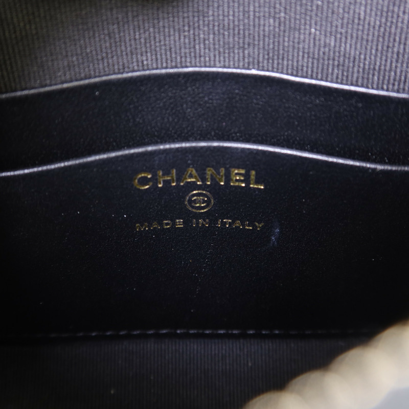 CHANEL 斜紋軟呢Chain Shoulder Bag金扣鏈帶肩背袋-6
