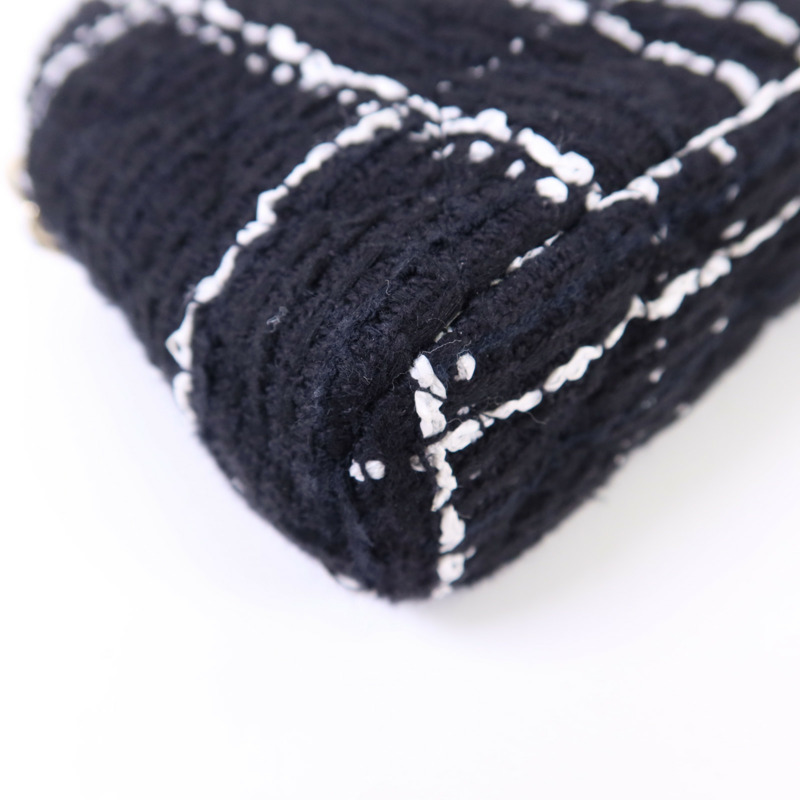 CHANEL 斜紋軟呢Chain Shoulder Bag金扣鏈帶肩背袋-12