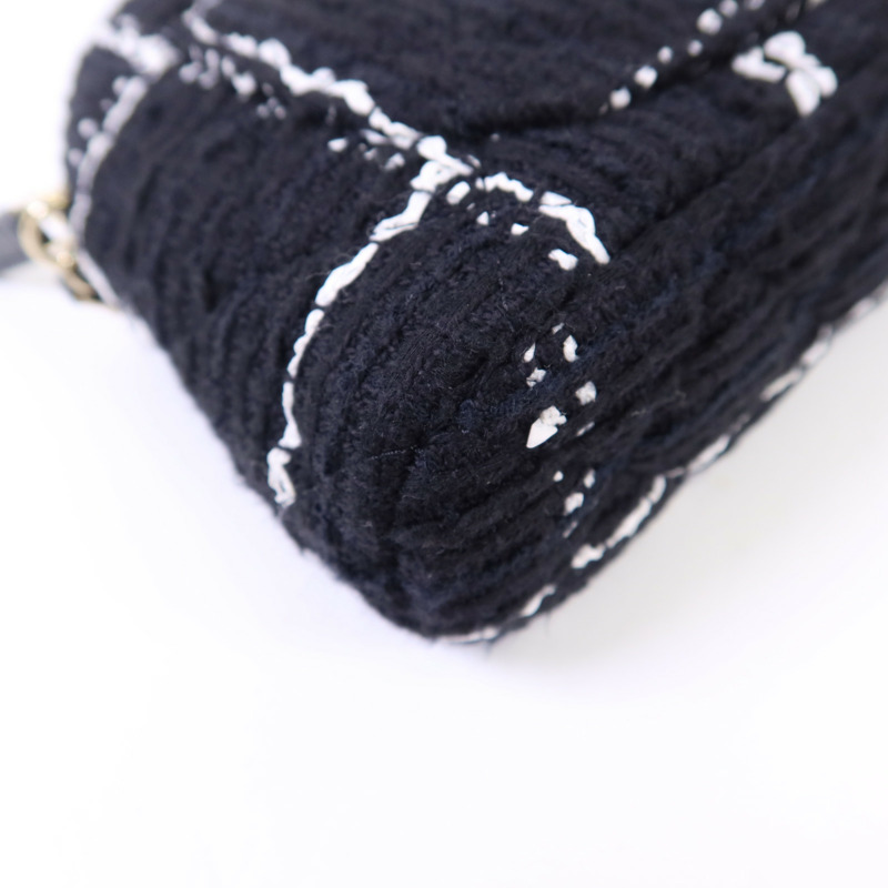 CHANEL 斜紋軟呢Chain Shoulder Bag金扣鏈帶肩背袋-14