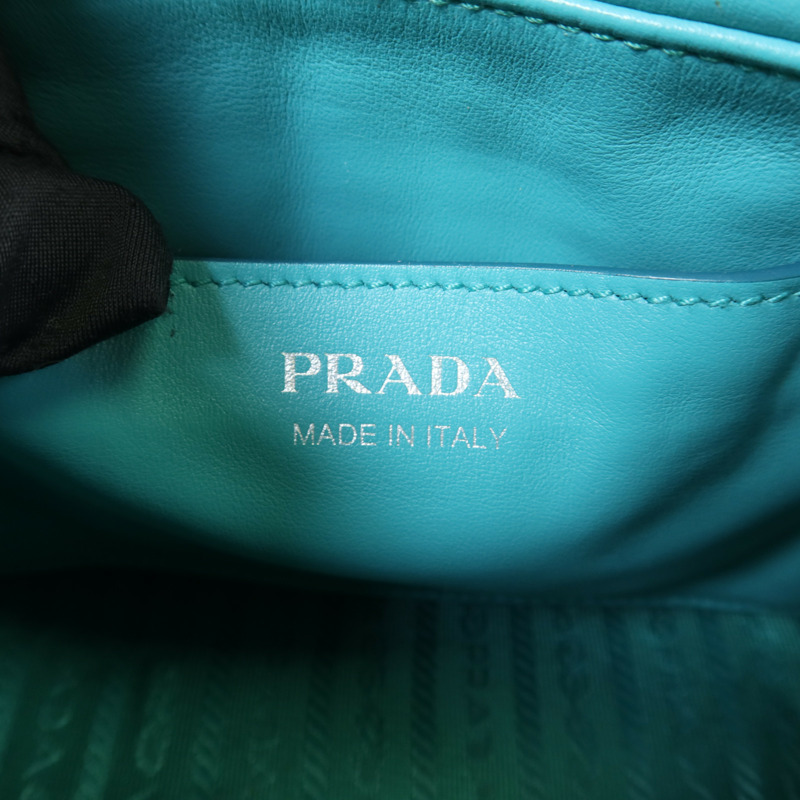 PRADA 牛皮皮革Camera Bag銀扣鏈帶肩背袋-5