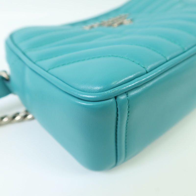PRADA 牛皮皮革Camera Bag銀扣鏈帶肩背袋-9