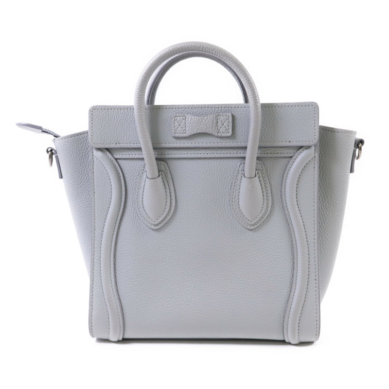 CELINE 牛皮皮革Nano Luggage銀扣手挽肩背兩用袋-1
