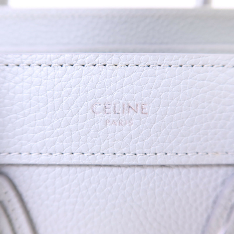 CELINE 牛皮皮革Nano Luggage銀扣手挽肩背兩用袋-6