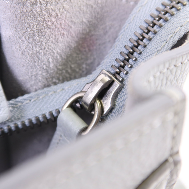 CELINE 牛皮皮革Nano Luggage銀扣手挽肩背兩用袋-9