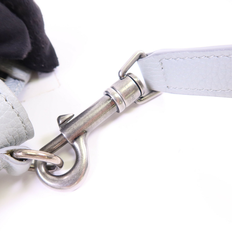 CELINE 牛皮皮革Nano Luggage銀扣手挽肩背兩用袋-10