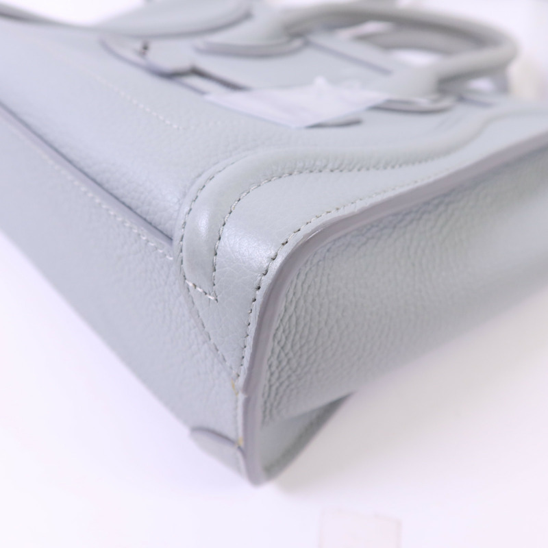 CELINE 牛皮皮革Nano Luggage銀扣手挽肩背兩用袋-11