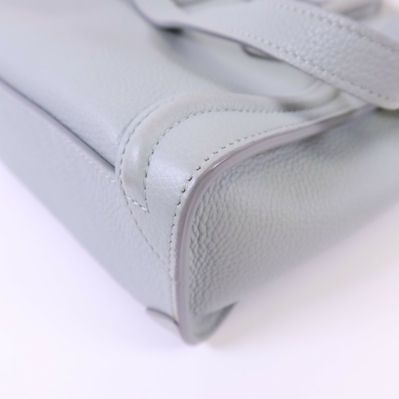 CELINE 牛皮皮革Nano Luggage銀扣手挽肩背兩用袋-13