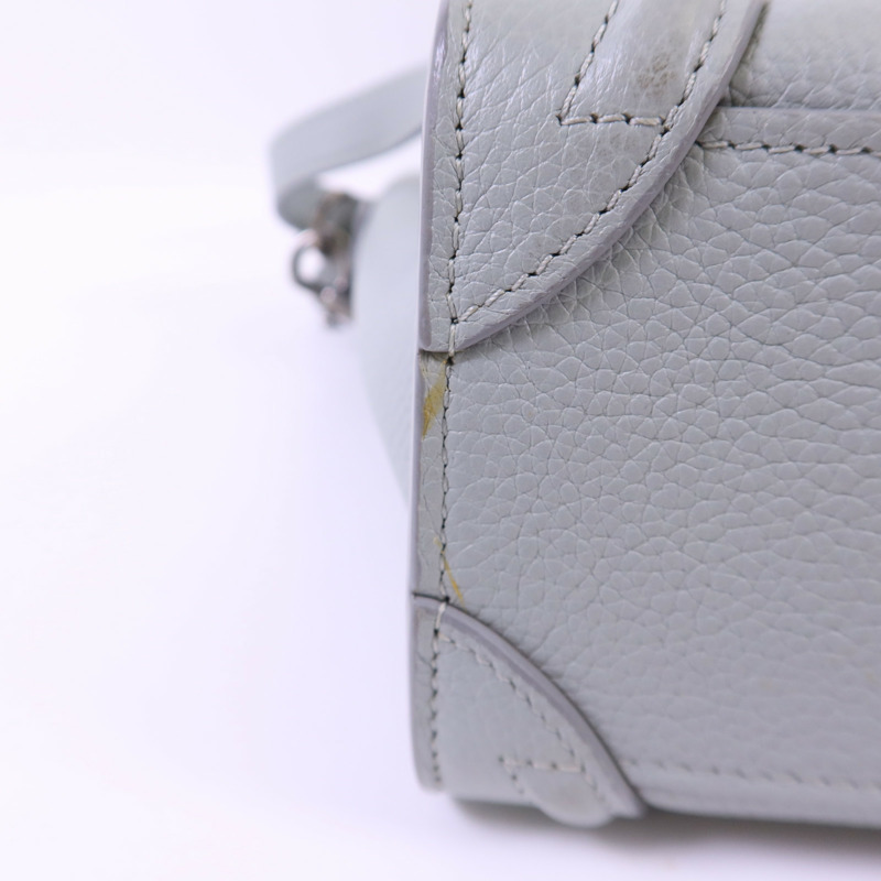 CELINE 牛皮皮革Nano Luggage銀扣手挽肩背兩用袋-15