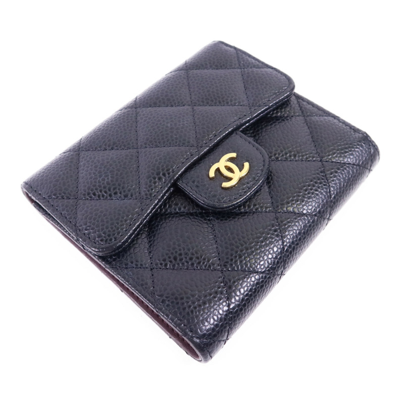 CHANEL 牛皮皮革Classic Small Flap Wallet金扣錢包-2
