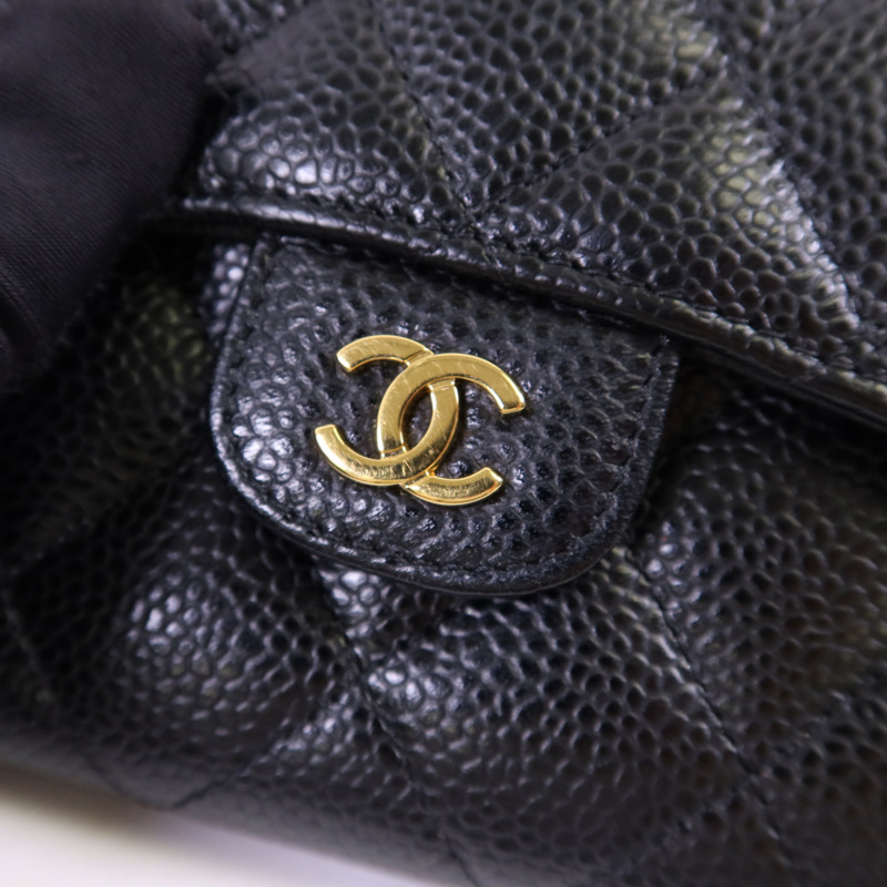 CHANEL 牛皮皮革Classic Small Flap Wallet金扣錢包-9