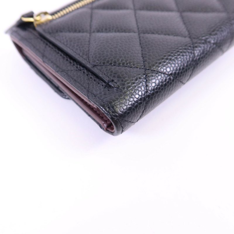 CHANEL 牛皮皮革Classic Small Flap Wallet金扣錢包-13