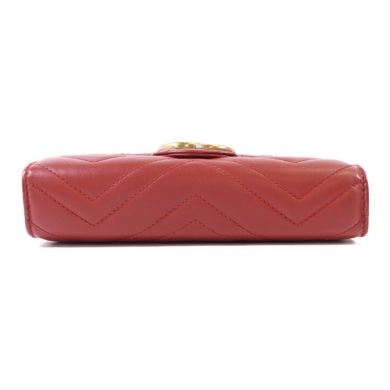 GUCCI 牛皮皮革GG Marmont金扣鏈帶肩背袋-3