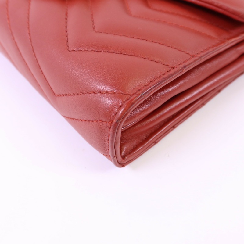 GUCCI 牛皮皮革GG Marmont金扣鏈帶肩背袋-10