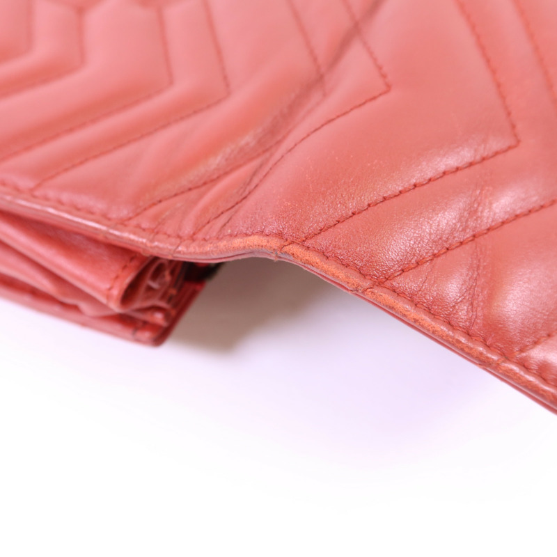 GUCCI 牛皮皮革GG Marmont金扣鏈帶肩背袋-16