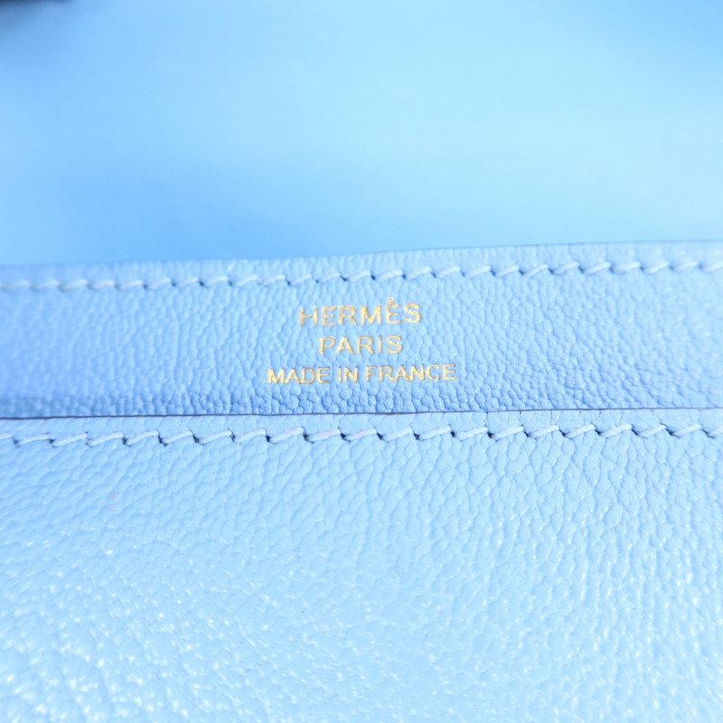 HERMES Chevre皮革Verrou Mini金扣鏈帶肩背袋-6