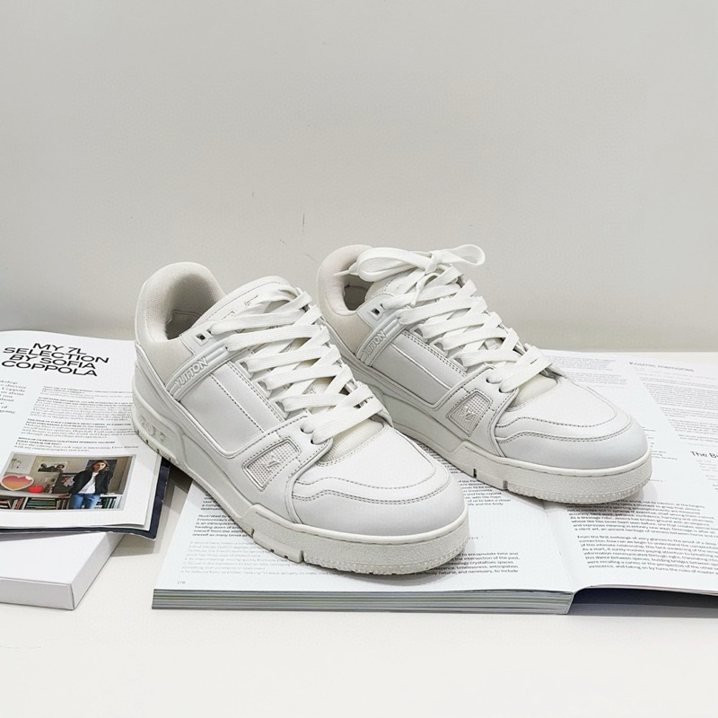 98新Lv路易威登 Trainer纯白休闲运动板鞋 成色非常好 7.5码/41.5码-0