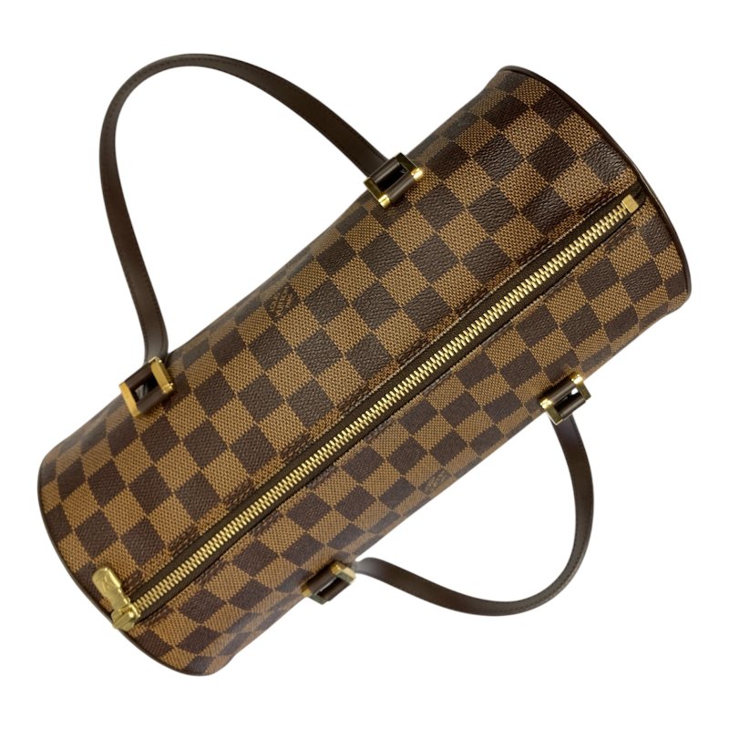 LOUIS VUITTON 路易威登 N51303 PAPILLON 30 圓筒包 棋盤格 棕色 金釦-6