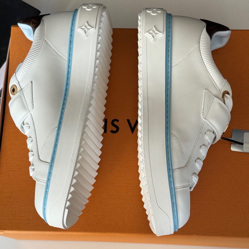 99新LV ss23 time out系列藍魔術貼系帶休閒鞋 39.5碼 一-1