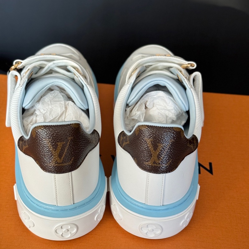 99新LV ss23 time out系列藍魔術貼系帶休閒鞋 39.5碼 一-3