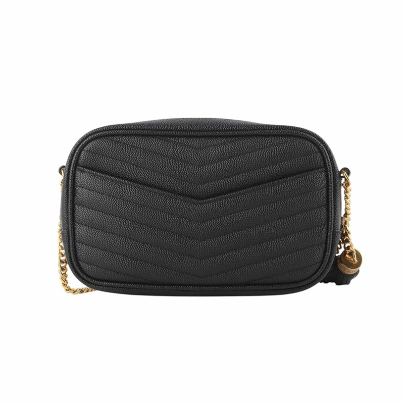 【包稅】SAINT LAURENT Caviar Lou 迷你金色斜背包（發票）35034-2