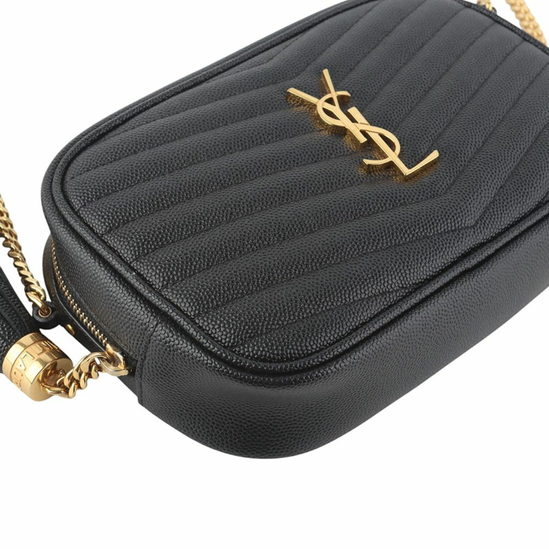【包稅】SAINT LAURENT Caviar Lou 迷你金色斜背包（發票）35034-4