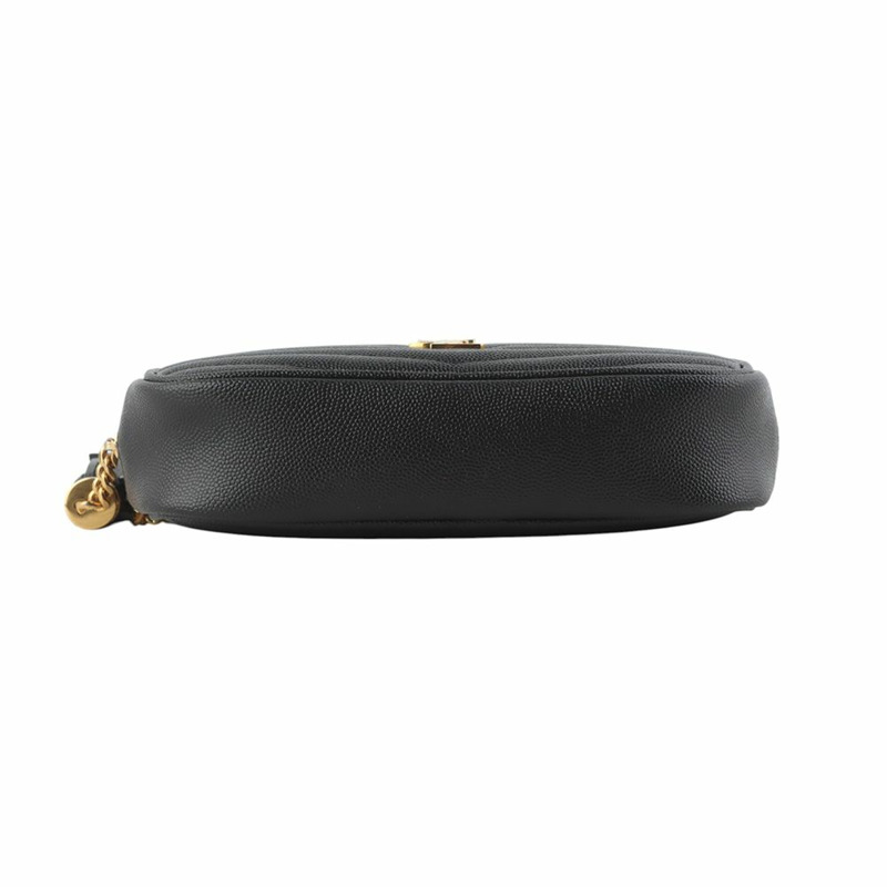 【包稅】SAINT LAURENT Caviar Lou 迷你金色斜背包（發票）35034-5